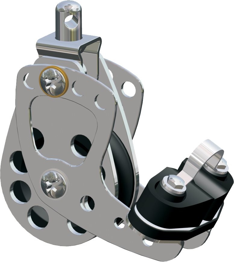 Antal aluminium cam cleat RVS singleblock serie 65