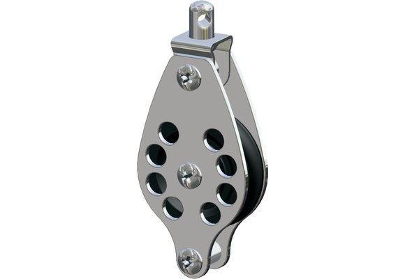 Antal RVS 316 Block serie 65  kogelgelagerd  single block + becket (hondsvot)