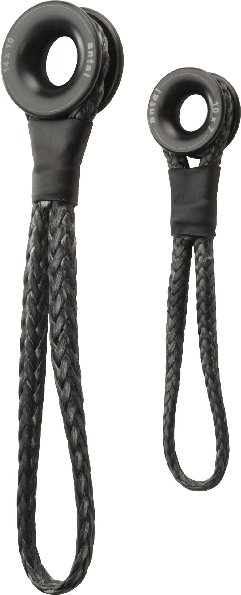 Antal Aluminium low friction ring & dyneema loop  D=10mm  L=70mm  Loop Ø=4mm  SWL 400kg