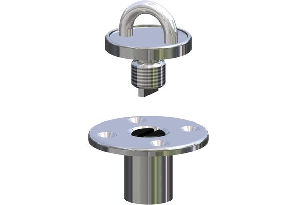 Antal RVS screwed deck eye  voor block serie OPF-70