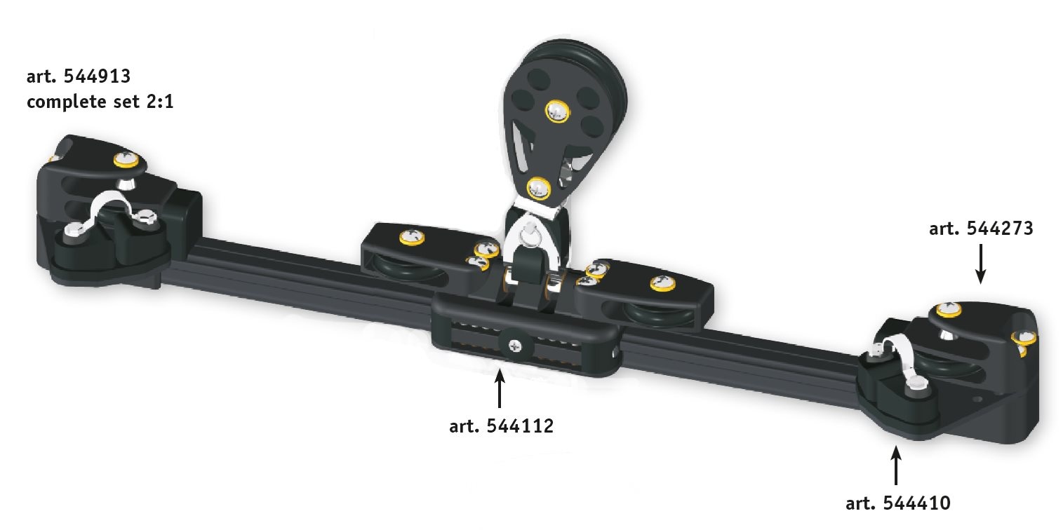 Antal Aluminium cam cleat voor eind fitting type 110 / 150 (voor reguleerlijn) (2x)