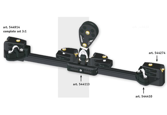 Antal Aluminium eindfitting + keerblok type 110 / 150 (2x)
