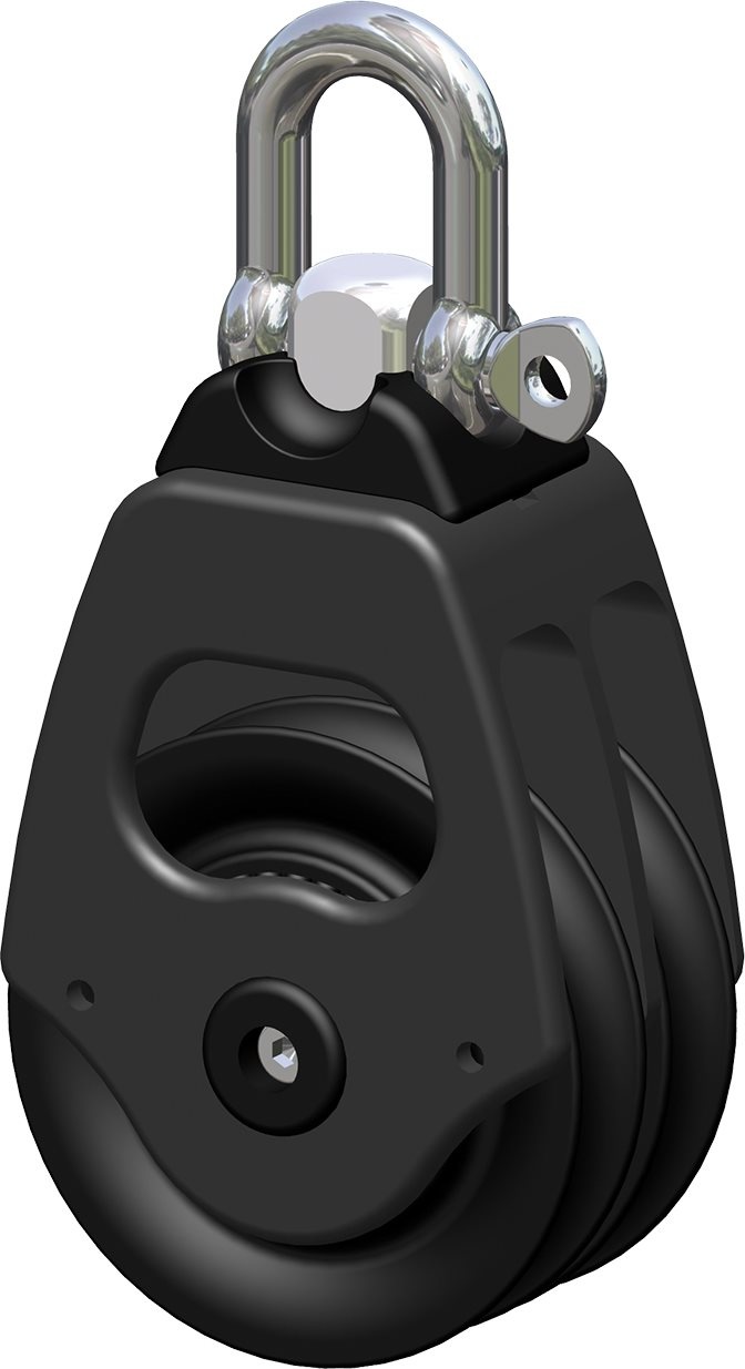 Antal Aluminium block serie OPF-70  kogelgelagerd  double sheave block