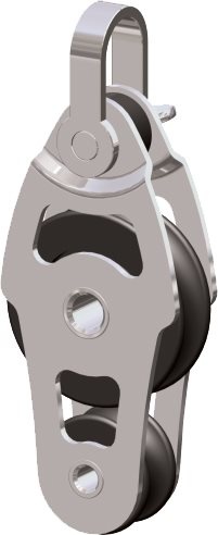 Antal RVS 316 mini block serie 34x6  kogelgelagerd  fiddle block