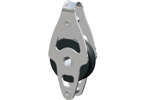 Antal RVS 316 mini block serie 34x6  kogelgelagerd  single u-head block + becket (hondsvot)
