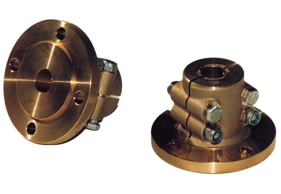 Allpa Stalen klemflens met centreerrand  Ø25mm-as  center Ø63 5mm  steek Ø82 5mm  4x Ø10 5mm