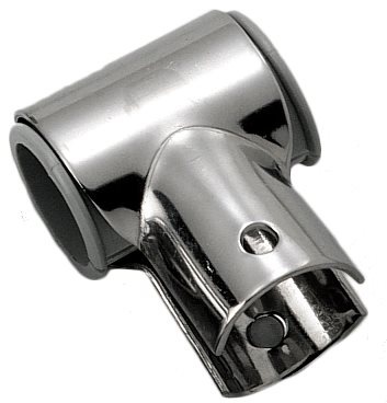 Allpa RVS Open T-stuk 90°  Ø22 25  met kunststof inzet