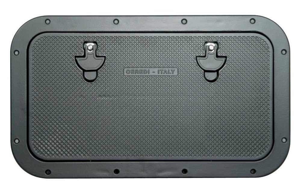 Allpa Aluminium Luik buitenmaat 350x600mm gatmaat 286x537mm onbehandeld Aluminium