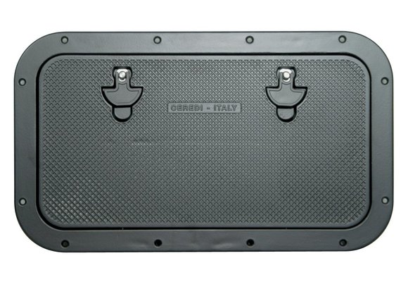 Allpa Aluminium Luik  buitenmaat 350x600mm  gatmaat 286x537mm  onbehandeld Aluminium