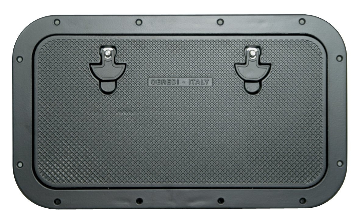 Allpa Aluminium Luik buitenmaat 350x600mm gatmaat 286x537mm onbehandeld Aluminium