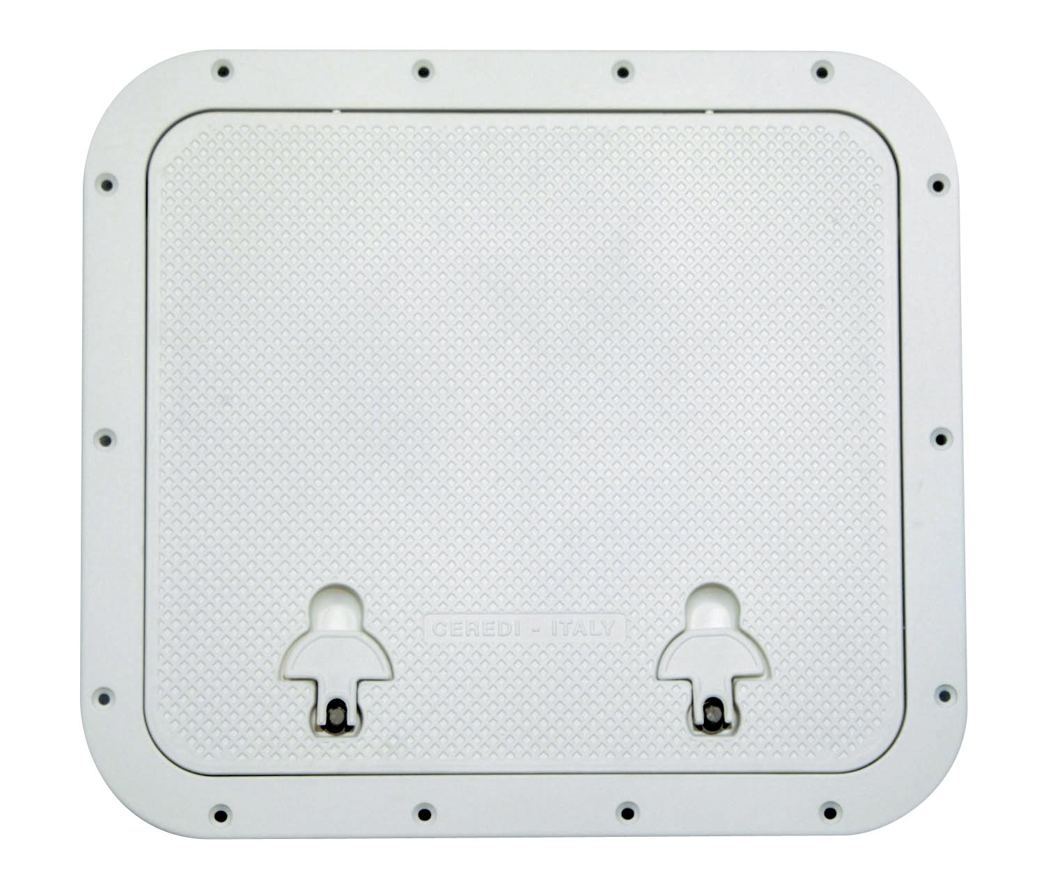 Allpa Aluminium Luik buitenmaat 510x460mm gatmaat 393x446mm onbehandeld Aluminium