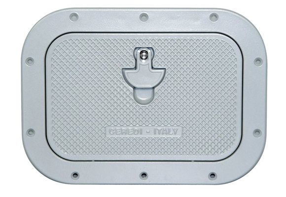 Allpa Aluminium Luik  buitenmaat 270x370mm  gatmaat 206x306mm  grijs RAL 9006  poedercoating