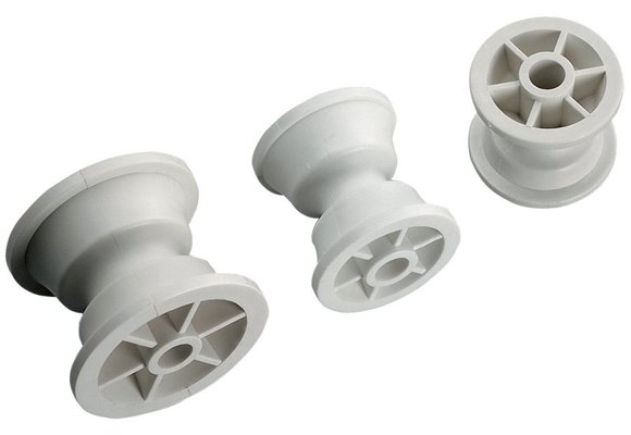 Allpa Losse nylon rol voor ankerrol, Ø54mm, B=62mm, pen Ø12mm