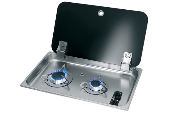 Allpa Gaskomfoor met afdekplaat  branders: 1x klein / 1x medium