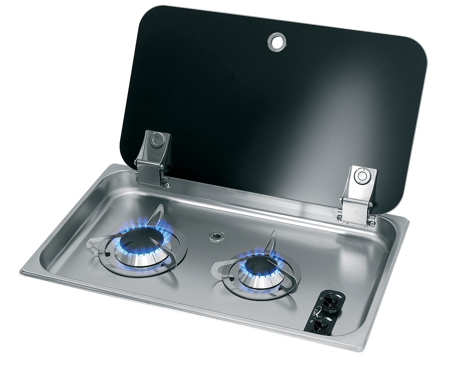 Allpa Gaskomfoor met afdekplaat branders: 1x klein / 1x medium