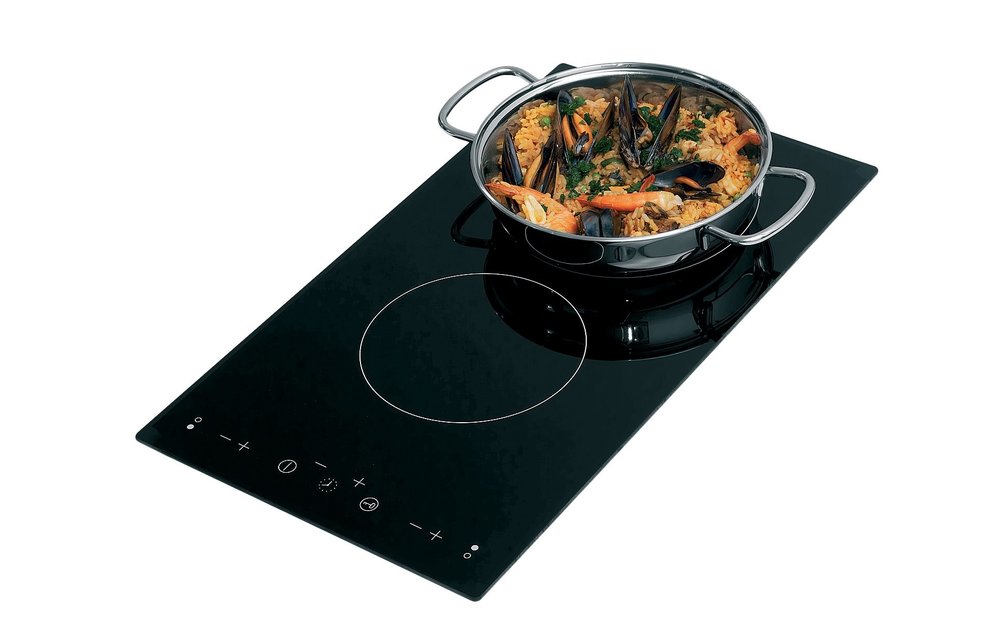 Allpa Flush mount elektronische kookplaat met touch screen control 2-pits 230V 500x300x41mm