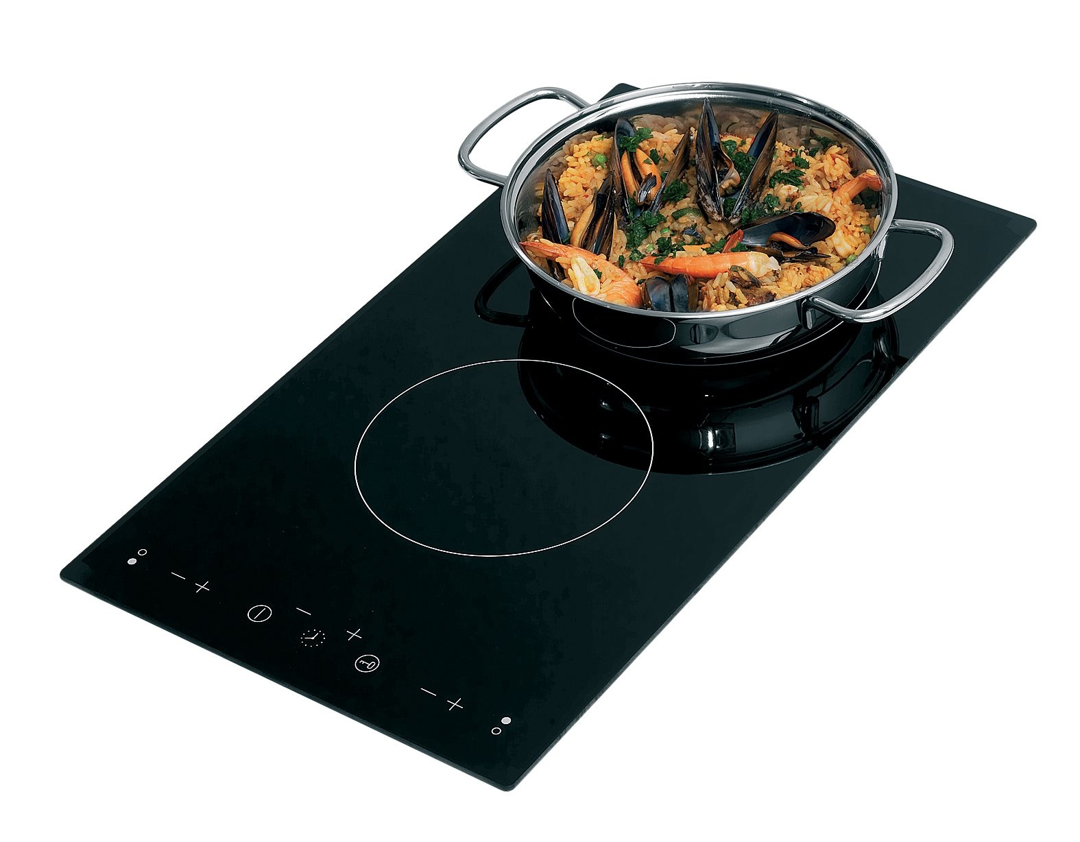 Allpa Flush mount elektronische kookplaat met touch screen control 2-pits 230V 500x300x41mm