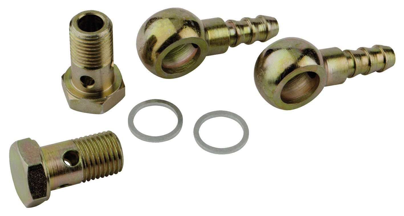 Allpa Haakse aansluitset 8mm (2x banjobout met slangnippel)