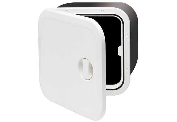 Allpa Kunststof Kast  374x374x250mm  1x sluiting  180º  wit (deksel en scharnier afneembaar)