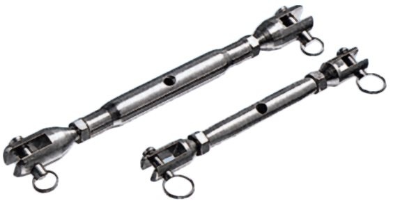 Allpa RVS wantspanner met gaffel stag Ø8 0mm (breekkracht 8900kg)