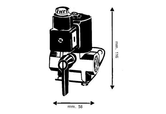 Allpa Elektrische afsluiter  24V/12W  1/2 inwendige draad