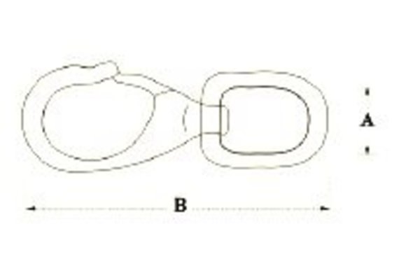 Allpa RVS snaphaak wartelend  Ø19mm  L=94mm