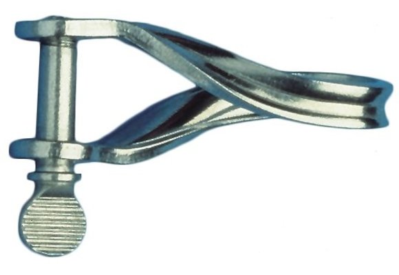 Allpa RVS gedraaide plaat sluiting Ø5mm  B=12mm  H=37mm (breekkracht 1050kg)