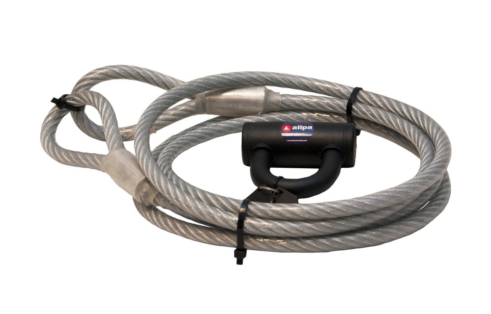 Geplastificeerde Anti-Diefstal-Kabel met slot - L=5m