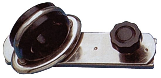 Allpa RVS genuaslede met draaibaar schootoog & stop voor U-rail