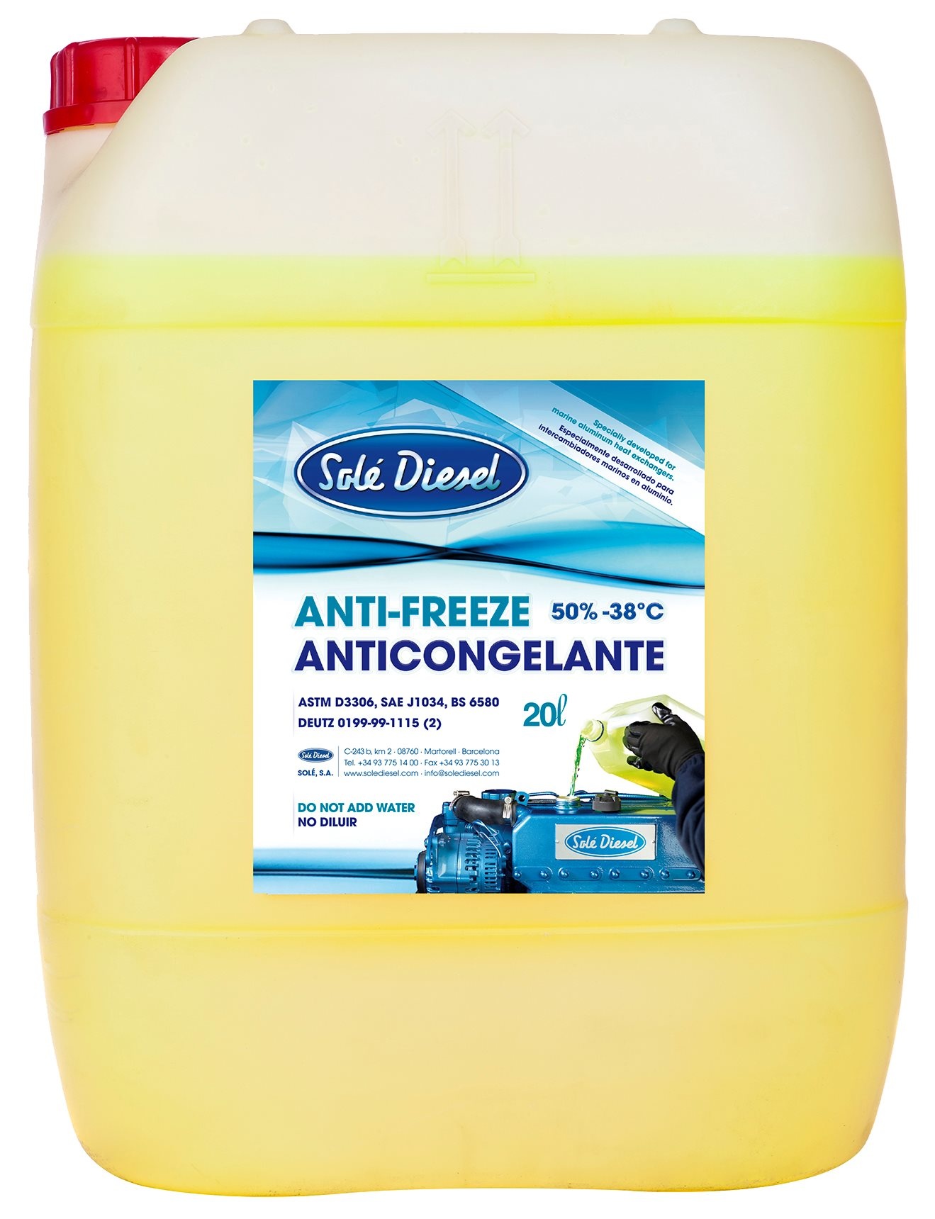 Solé antivries/koelvloeistof 50% 5l container tot -38°C