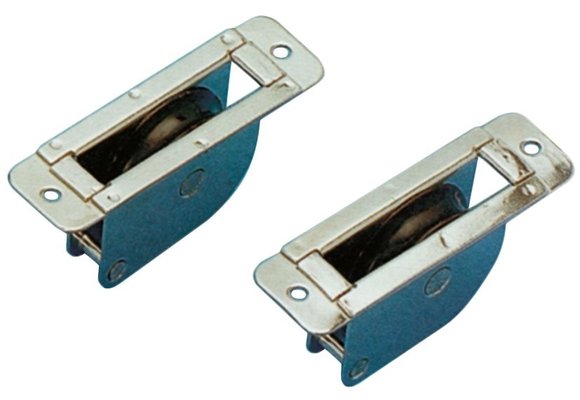 Allpa RVS doorvoerblok enkelschijfs  vlak  8mm  schijf Ø38mm  breekkracht 700kg