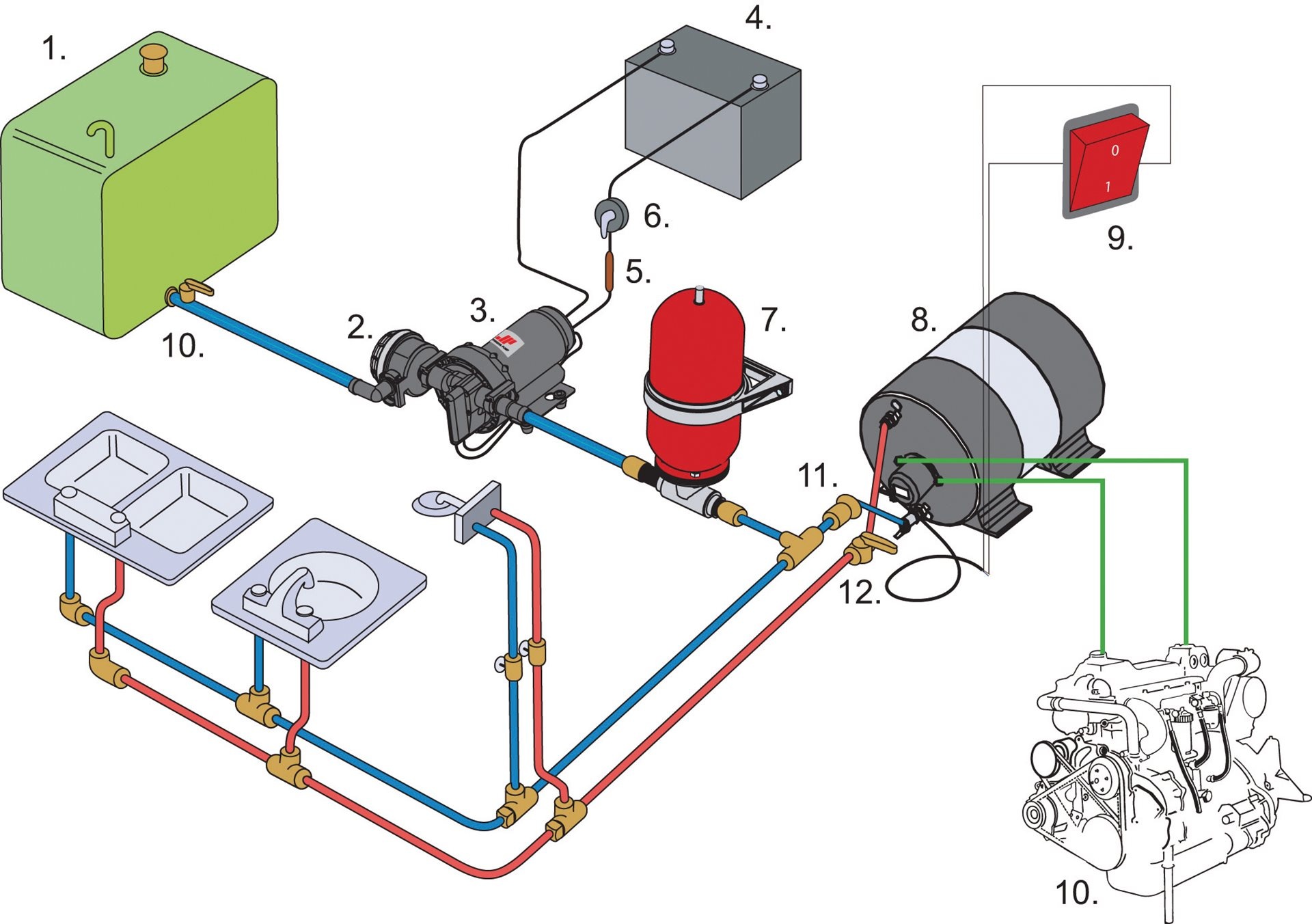 Allpa Draaiknop voor temperatuurregelaar voor Nico scheepsboiler