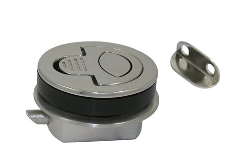 Allpa RVS Luiksluiting met draaigreep en nylon huis A=4-13mm  B=25mm  C=61mm  D=50mm
