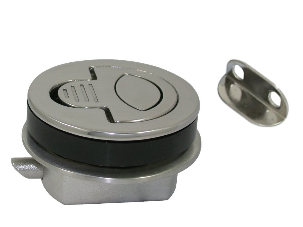 Allpa RVS Luiksluiting met draaigreep en nylon huis A=4-13mm  B=25mm  C=61mm  D=50mm