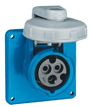 Allpa CEE-32A Wal-Inbouw-stopcontact 32A / 230V vrouwelijk met schroefdeksel