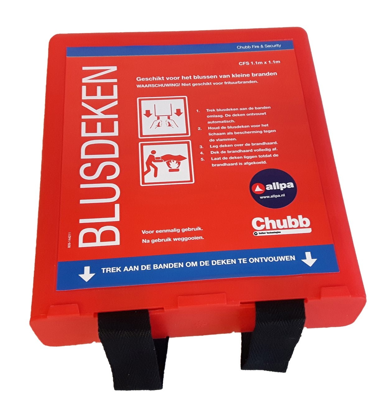 Allpa Blusdeken Ajax  1100x1100mm  in rode wandhouder