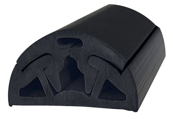 Allpa PVC stootlijst "BINO"  B=90mm  zwart (min. order 12m)