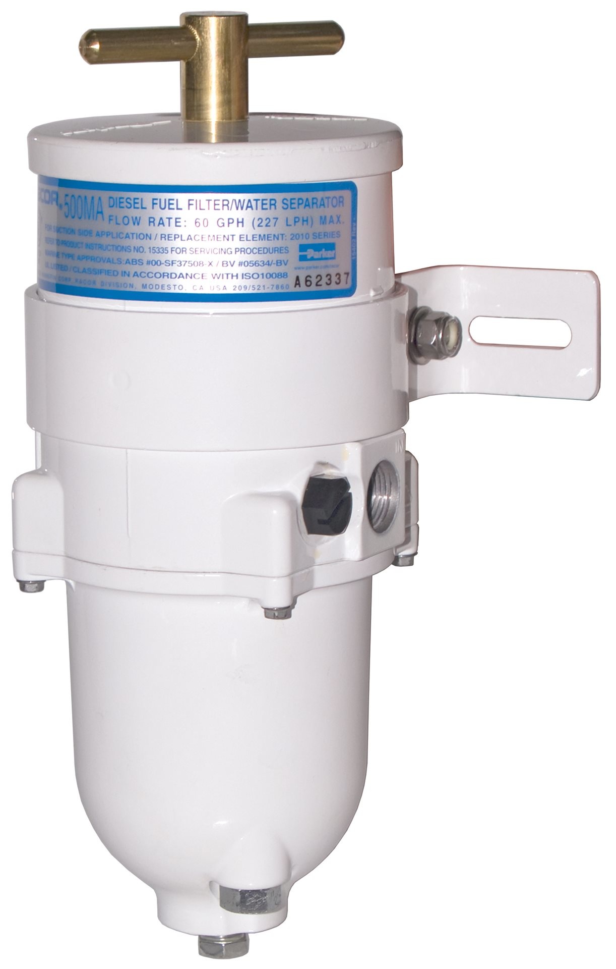 Racor Marine Turbine diesel filter met waterafscheider  model 902MAM30  capaciteit 341l/u