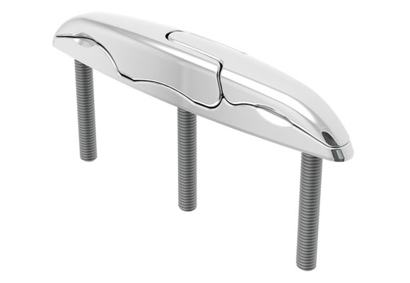 Allpa RVS Klapbare kikker  A=254  B=43  H1=37  H2=60mm  montage 3xM12/59mm