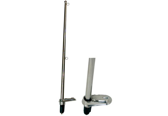 Allpa RVS vlaggenstok  uitneembaar met afsluitbare houder