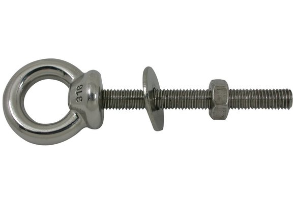 Allpa RVS ringbout (schroefoog)  A=100mm  B=8mm  C=33mm  D=136mm