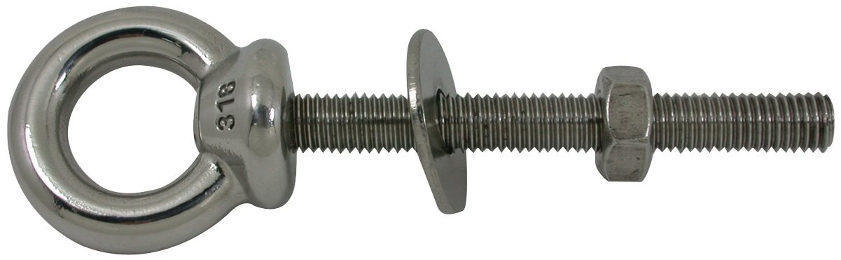 Allpa RVS ringbout (schroefoog)  A=100mm  B=8mm  C=33mm  D=136mm