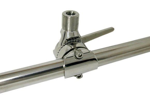 Allpa RVS Verstelbare antennevoet voor railingmontage (Ø20-25mm)