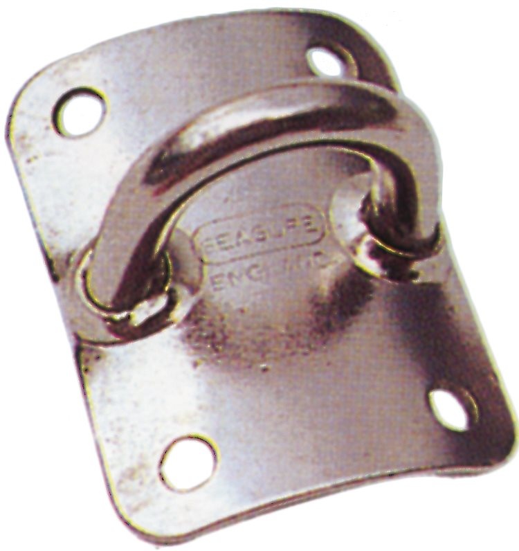 Allpa RVS gebogen oogplaat  51x39mm