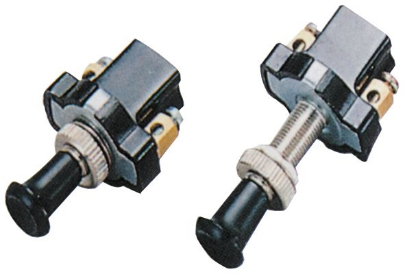 Allpa Trek- / Drukschakelaar ON/OFF 5A L=20mm boorgat Ø8mm