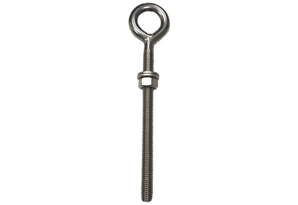 Allpa RVS ringbout (schroefoog) met vaste ring M-6  L=60mm