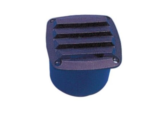 Allpa Kunststof Ventilatierooster  85x85mm  slangaansluiting Ø75mm  zwart