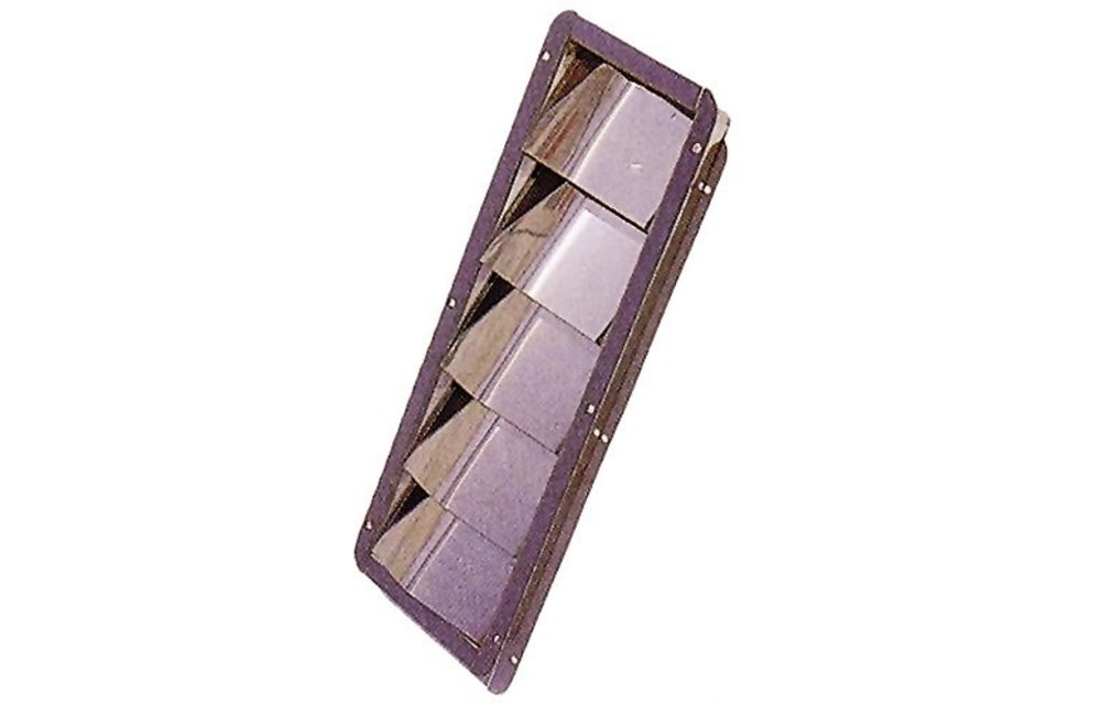 Allpa RVS Ventilatierooster Louvre 305x87x27mm (inbouwmaten) 328x112mm (buitenmaten)