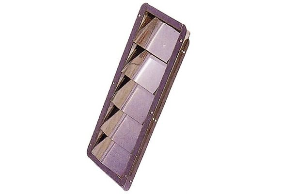 Allpa  RVS Ventilatierooster Louvre  305x87x27mm (inbouwmaten)  328x112mm (buitenmaten)