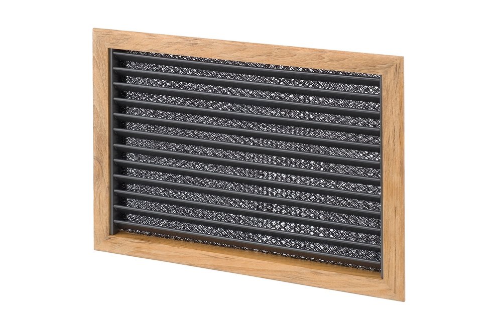Allpa Teak luchtinlaatrooster met filter  254 x 305mm